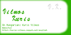 vilmos kuris business card